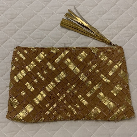 ANTHROPOLOGIE Monserat De Lucca Dupri Vega Clutch purse boho top zipper closure - Picture 3 of 10
